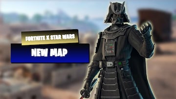 This is what the new Galactic Battle map looks like. It is the new Fortnite season centered on Star Wars