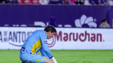 Andres Sanchez of San Luis during the 16th round match between Atletico de San Luis and Toluca as part of the Liga BBVA MX, Torneo Clausura 2025 at Alfonso Lastras Stadium, on April 16, 2025 in San Luis Potosi, Mexico.