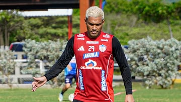 Teófilo Gutiérrez, en riesgo de perderse lo que queda de la Liga BetPlay con Junior por lesión.