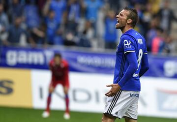 Michu during his second spell with Real Oviedo.