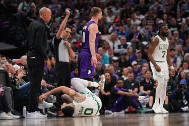 Alarm bells for Boston as ankle injury forces Tatum off court. How long will the forward be out for?