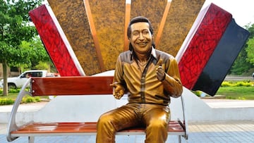 Estatua de Diomedes Díaz en Valledupar es vandalizada